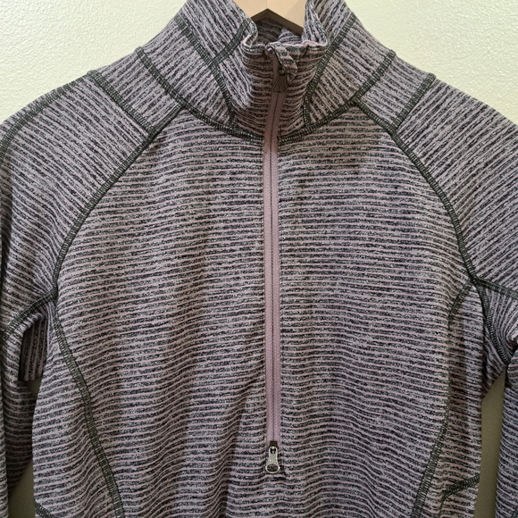 Lululemon race your pace 1/2 zip hyper stripe mauvelous heathered - Picture 10 of 16
